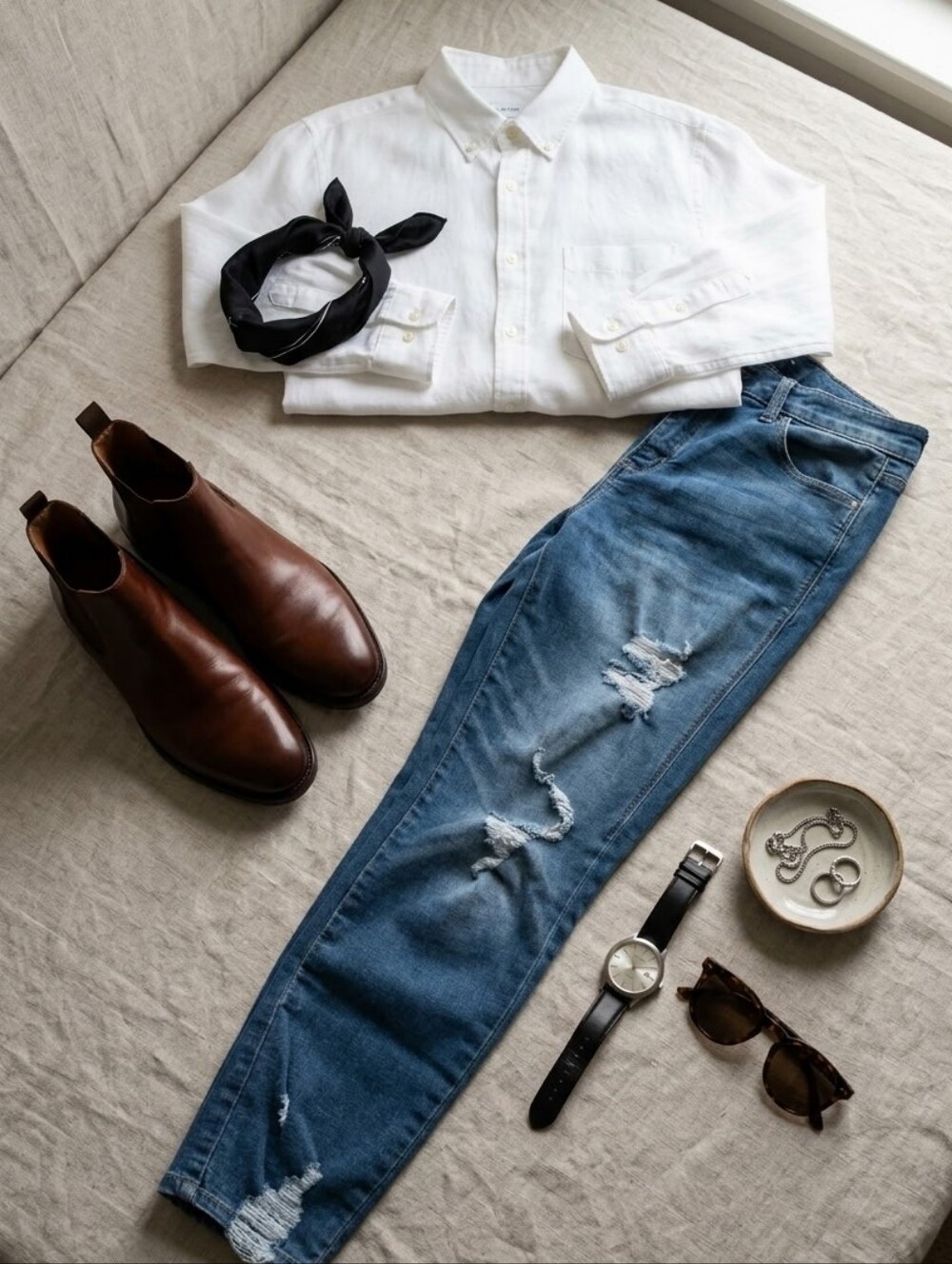 Rewash Distressed Blue Jeans
